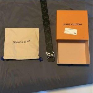 Black Louis Vuitton leather belts for women